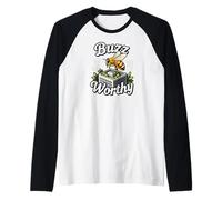 Buzz Worthy Green Roof Urban Bee Design Camiseta Manga Raglan