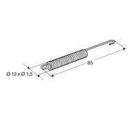 Buzzetti Muelle 87x18,3 mm para caballete central 445917