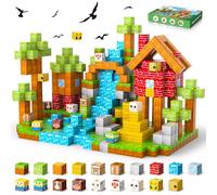 BuzzoXerex Bloques Magneticos Construccion Niños, 200 Piezas Construcciones Magneticas Niños 2,5 CM Magnetic Blocks con Manual de Instrucciones Juguetes Montessori para de 4, 5, 6, 7, 8, 9, 10 Años