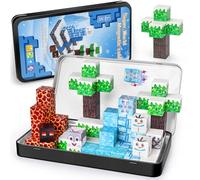 BuzzoXerex Magnetic Blocks, 45 Piezas Bloques Magneticos de Viaje con Caja Metálica, Bloques de Construcción Magnéticos para Regalos de Cumpleaños y Navidad para Niños a Partir de 3 Años