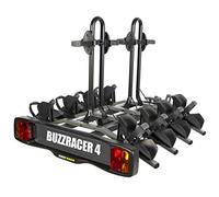 BUZZRACER 4 Portabicicletas sobre Enganche - Plataforma para 4 Bicicletas, Soporte para Bicicleta Coche
