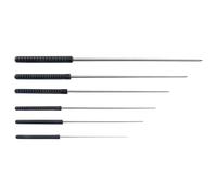 BUZZUFY Juego de 6 broches de corte, diámetro 0,7-3,0 mm con herramienta de mango de plástico, Negro -