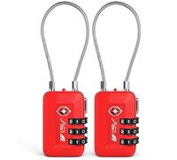 BV - Candado Combinacion, para equipaje, candado maleta, Par de candados, candado TSA, Rojo