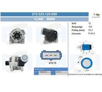 BV PSH Alternador Generador 120A 12V Para BMW 5 Series 523i 520i 528i 525i 530i
