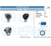 BV PSH Alternador Generador 120A 12V Para Opel Corsa D 1.2 1.0 1.4