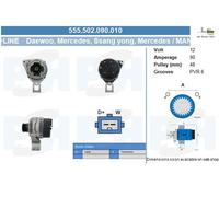 BV PSH Alternador Generador 90A 12V Para Mercedes-Benz C-Class