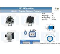 PSH Alternador para CITROËN: Berlingo, C3 Pluriel, Jumpy, C3, Xsara, C8, C1, Dispatch, C5, Xsara Picasso, C2 & PEUGEOT: 307 (Ref: 225.547.090.000)
