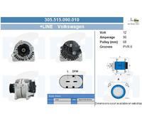 BV PSH Alternador Generador 90A 12V Para VW Golf IV 1.4 16V 1.6 1.9 TDI 2.0