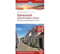 BVA ADFC Radtourenkarte Dänemark, Jütland Süden, Fünen/Denmark, Jutland South, Funen 1:150.000: reiß- und wetterfest, E-Bike geeignet, GPS-Tracks ... Flensburg inkl. Fünen auf einer Karte.: DK2