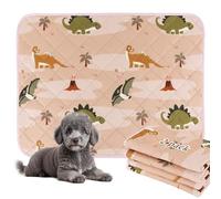 BVAGSS 2 Piezas Alfombras Absorbentes Reutilizables, Almohadillas de Entrenamiento Lavable Training Pads para Mascotas XH081 (60x45cm,Pink Dinosaur)