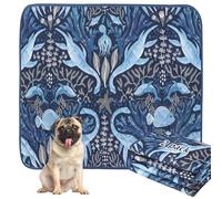 BVAGSS 2 Piezas Alfombras Absorbentes Reutilizables, Almohadillas de Entrenamiento Lavable Training Pads para Mascotas XH081 (90x60cm,Dino Navy)