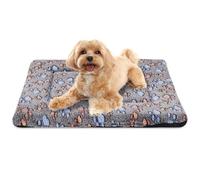BVAGSS Colchoneta para Perros y Gatos Cama, Cojín para Mascotas Suave Almohadilla Cojín Cálida Súper Suave, Fondo Antideslizante Dog Bed XH083 (100x70cm,Coffee Paw)