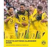 BVB Postkartenkalender 2026: Kleiner Kalender für große Fans: Die Stars von Borussia Dortmund in einem Tischkalender zum Aufstellen oder Aufhängen. Jeden Monat eine Spieler-Postkarte.