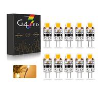 BVCL Bombillas LED G4, AC/DC 12-24V 2W Regulable G4 Bombillas LED Blanco cálido 3000K 180LM, Reemplazo para Bombillas Halógenas De 20W, Sin Parpadeo, 10 Piezas
