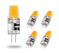 BVCL Bombillas LED G4, Bombillas LED G4 De 5W, Lámpara De Bajo Consumo De 12V AC/DC, Reemplazo For Lámparas Halógenas De 50W, Sin Parpadeo, No Regulable(Warm white,5PCS)