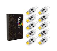 BVCL Bombillas LED G4, Bombillas LED G4 Regulables 2W, Blanco Natural 4000K, 180LM, sustituyen a Las Bombillas halógenas de 20W, AC/DC 12-24V, Sin Parpadeo, 10pcs