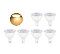 BVCL Bombillas LED MR16 GU5.3, 5W 500LM Regulable MR16 Spotlight AC 220-240V, Equivalente a lámpara halógena de 50W, Ángulo de haz de 120° (Color : Warm White 3000K, Size : 6 PCS)