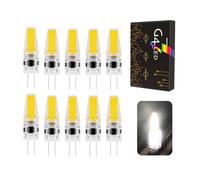 BVCL G4 LED Bombillas, 3W 270LM, Blanco natural 4000K, Reemplazo para 30w Halógeno, AC/DC 12V-24V, No Flicker Dimmable, Pin Base Bombillas 10pcs