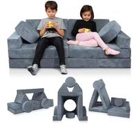 BVCL Juego de sofá Modular de 14 Piezas for niños, sofá Convertible Multifuncional de Espuma for Construir un Fuerte y Sala de Juegos.