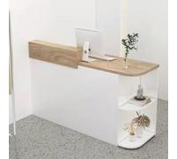 BVCL Mostrador de recepción con cajones y armarios con Cerradura | Amplia Zona de exposición for recepciones de hoteles, boutiques y Negocios(C-Left,120cm)