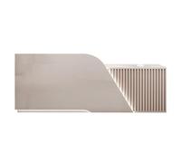 BVCL Mostrador de recepción Moderno con cajones, Armario con Cerradura, imitación Madera con iluminación LED - recepción for Salones, oficinas, vestíbulos(Beige-Left,300cm)