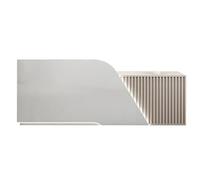 BVCL Mostrador de recepción Moderno con cajones, Armario con Cerradura, imitación Madera con iluminación LED - recepción for Salones, oficinas, vestíbulos(White-Left,140cm)