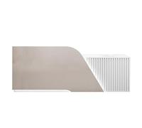 BVCL Mostrador de recepción Moderno con cajones, Armario con Cerradura, imitación Madera con iluminación LED - recepción for Salones, oficinas, vestíbulos(Beige+White-Left,150cm)