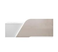 BVCL Mostrador de recepción Moderno con cajones, Armario con Cerradura, imitación Madera con iluminación LED - recepción for Salones, oficinas, vestíbulos(Beige+White-Right,240cm)