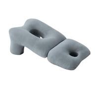 Bvdfgk Almohada Facial con Abertura para, Funda Lavable, Ergonómica, Soporte Cervical Multifuncional, Almohada para Leer en Abdominal, Gris, tal como se describe