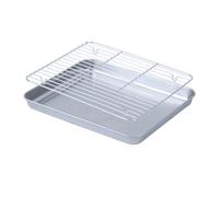 Bvdfgk Bandeja, Bandeja de Rejilla Metálica, Bandeja para Almacenar Alimentos, Láminas de 2,5 Cm de Grosor, tal como se describe, 28cmx23.5cm