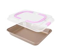 Bvdfgk Bandeja de Horno de Acero Al Carbono con Tapa para Platos