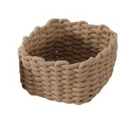 Bvdfgk Cesta Decorativa de Macramé Trenzado, Caja de Almacenamiento Multifuncional, Cesta para Toallas para Estante, Armario, Decoración de Maquillaje , MarrÓn, Individual