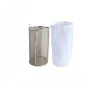 Bvdfgk Colador de Acero Inoxidable Malla Fina Cesta Fermentadora Soporte Sólido Diseño Alargado Adecuado para Separación de Residuos en Bebidas Fermentadas Cocina Doméstica, 16CM, Bols Cucharón