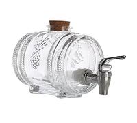 Bvdfgk Dispensador de Bebidas de Vidrio, Tarro de Cristal para Vino Transparente, Grifo, Individual