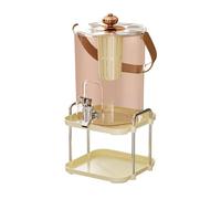 Bvdfgk Dispensador de Bebidas, Recipiente para Bebidas con Soporte, Gran Capacidad, para Uso Doméstico, para Preparar Té Frío O, Oro Rosa, Individual