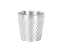 Bvdfgk Doble Capa Taza de Taza Martillada Acero Inoxidable Vaso Térmico Doble Pared Recipiente Directo Acabado Fácil Limpieza Adecuada para Hogares Cafés Relajación, Silver, 175ML