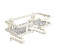 Bvdfgk Estante sobre Inodoro Repisa Organizador Solución Vertical U-Corte de Funcionamiento Fácil Material Carbono Acrílico para Baños Dormitorios Ambientes Reducidos, White