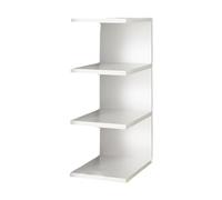 Bvdfgk Estantería de Escritorio, Organizador de Escritorio de 3 Niveles, Organizador de Esquina, Estante de Almacenamiento Vertical Compacto Y Versátil, Esta, Blanco