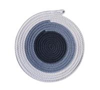 Bvdfgk Mantel Individual Redondo Tejido Estilo Granja, Mantel Individual de Cuerda de Algodón, Mantel Individual Trenzado para Decoración de Fiestas en, Gris 30cm, Individual