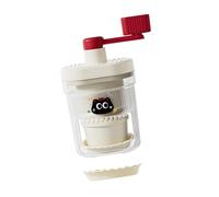 Bvdfgk Máquina Manual para Hacer Hielo, Raspadora de Hielo Giratoria, Práctica Máquina para Hacer Granizados Y Conos de Nieve para, Camping, Fiestas Y, Blanco Y Rojo, Individual