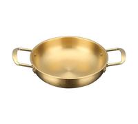 Bvdfgk Olla para Fideos, Olla de Vidrio para Estufa, Olla para Guisos, Olla de Material Grueso para Cocinar, Olla para Ramen, Té, Fideos, Sopa, Artíc, Dorado, tal como se describe
