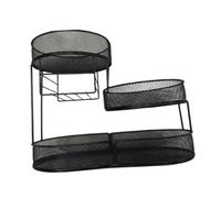Bvdfgk, Organizador de Almacenamiento de Cocina, Soporte para Verduras de Varios Niveles de Gran Capacidad para Fiestas, Contenedor de, Negro, tal como se describe