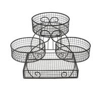 Bvdfgk, Soporte para Verduras, Frutero Multiusos, Soporte de Malla de Hierro para Frutas, Mesa para Aperitivos de Patatas, Negro, tal como se describe