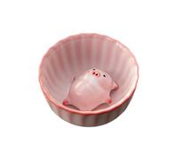 Bvdfgk Taza de Té de Cerámica, Taza de Té de Kung Mascota de Té, Tradicional, Portátil, Estatua de Cerdito en Miniatura para Oficina O Restaurante, 120ml, tal como se describe