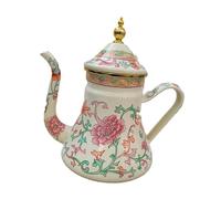 Bvdfgk Tetera de Esmalte, Cafetera, Hervidor de Agua, Tetera con Tapa, Material de Esmalte Resistente Al, Agarre Cómodo, Adecuada para La Oficina, Style B, Individual