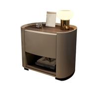 BVDHASDBT 45 x 40 x 50 cm, 50 x 40 x 50 cm, 55 x 40 x 50 cm, mesita de noche Simply Modern, mesita de noche de madera, diseño de perfil curvado, espacio de almacenamiento de doble capa (café, 50 x 40