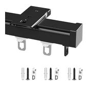 BVDHASDBT 50 cm, 330 cm, 600 cm, rieles de cortina de techo de aluminio, rieles de cortina silenciosos dobles de aluminio, 3 opciones de color suspendidas, rieles rectos para cortina de techo (negro