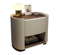 BVDHASDBT Mesita De Noche De Madera, Moderna Y Sencilla, con Tirador Oculto Y Perfil Curvo, 45x40x50cm, 50x40x50cm, 55x40x50cm(Khaki,45x40x50cm)