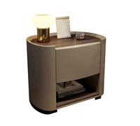 BVDHASDBT Mesita de noche de madera, simplemente moderna, diseño de perfil curvado con mango oculto, 45 x 40 x 50 cm, 50 x 40 x 50 cm, 55 x 40 x 50 cm (café, 55 x 40 x 50 cm)