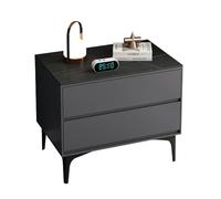 BVDHASDBT Mesita de noche moderna de madera, mesita de noche pequeña, diseño de perfil curvado, mesita de noche simplemente moderna, para dormitorios, salas de estar, oficinas (gris oscuro, 50 x 40 x